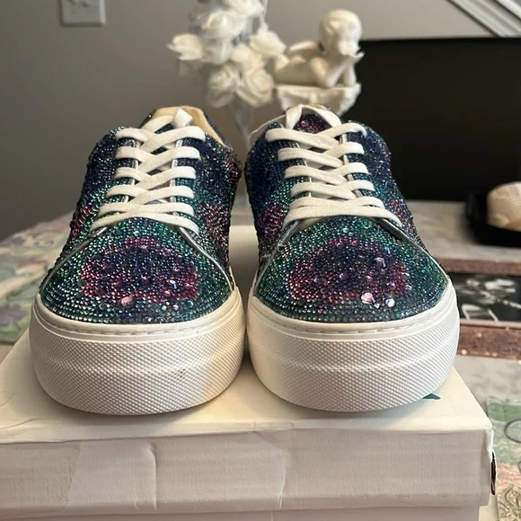 Betsey Johnson Multicolor Glitter Sneakers - Picture 2 of 3